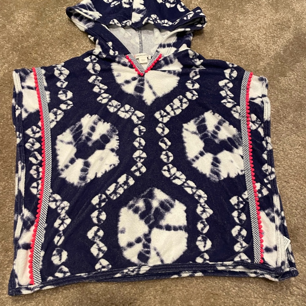 Crewcuts Tie-Dye Terrycloth Hooded Swim Coverup Poncho